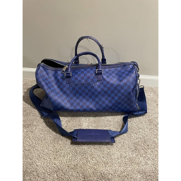 BROKEN ZIPPER Spray ground Sharks in Paris Duffel/Carry on Bag Blue - Picture 4 of 10